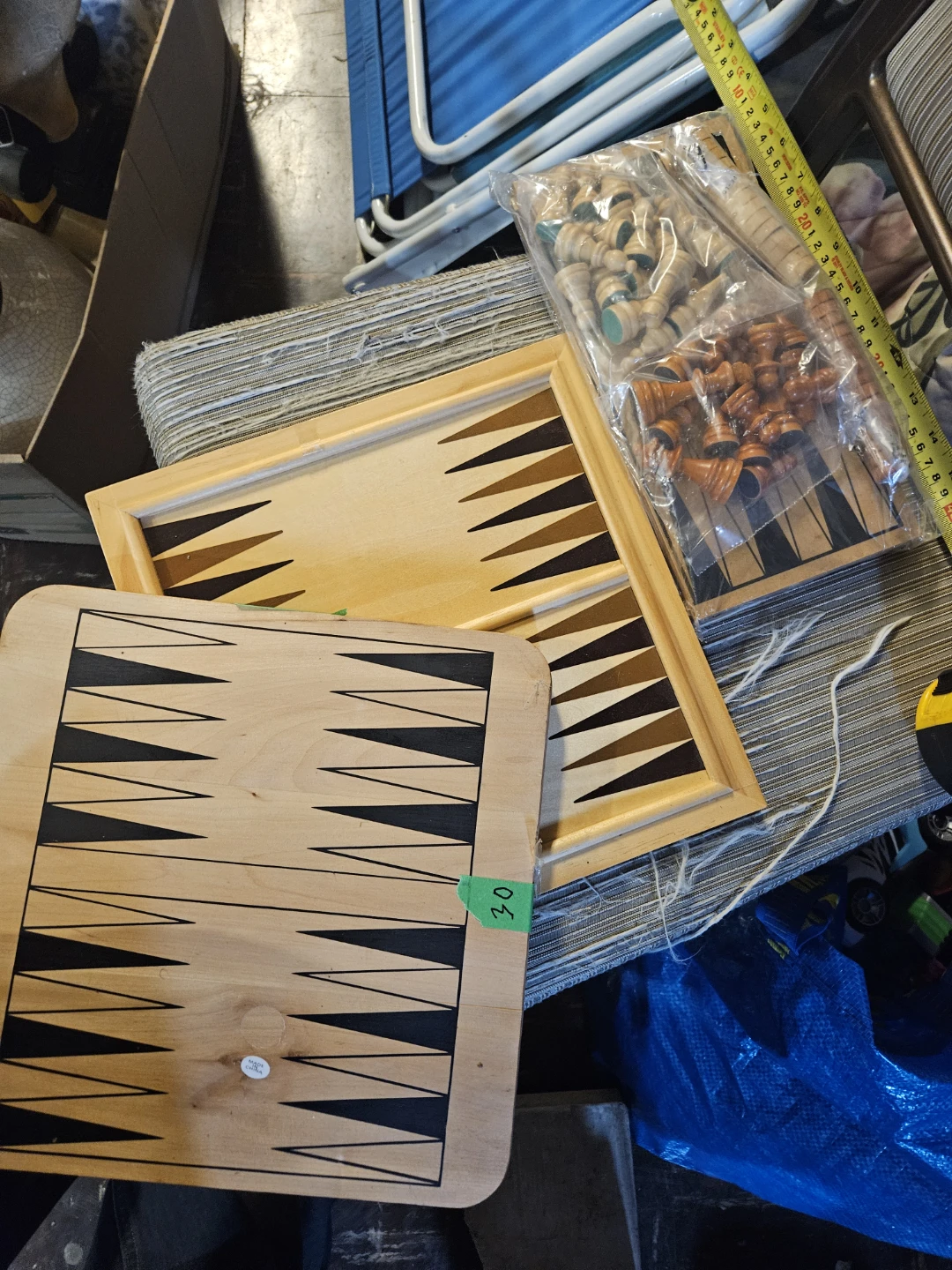 Wooden Backgammon Set with Pieces - photo 3