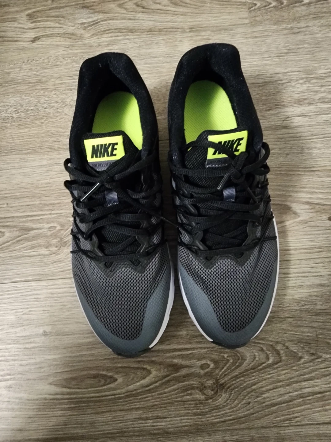Nike Air Running Shoes - Grey/Black/Neon - US 8.5 - photo 2