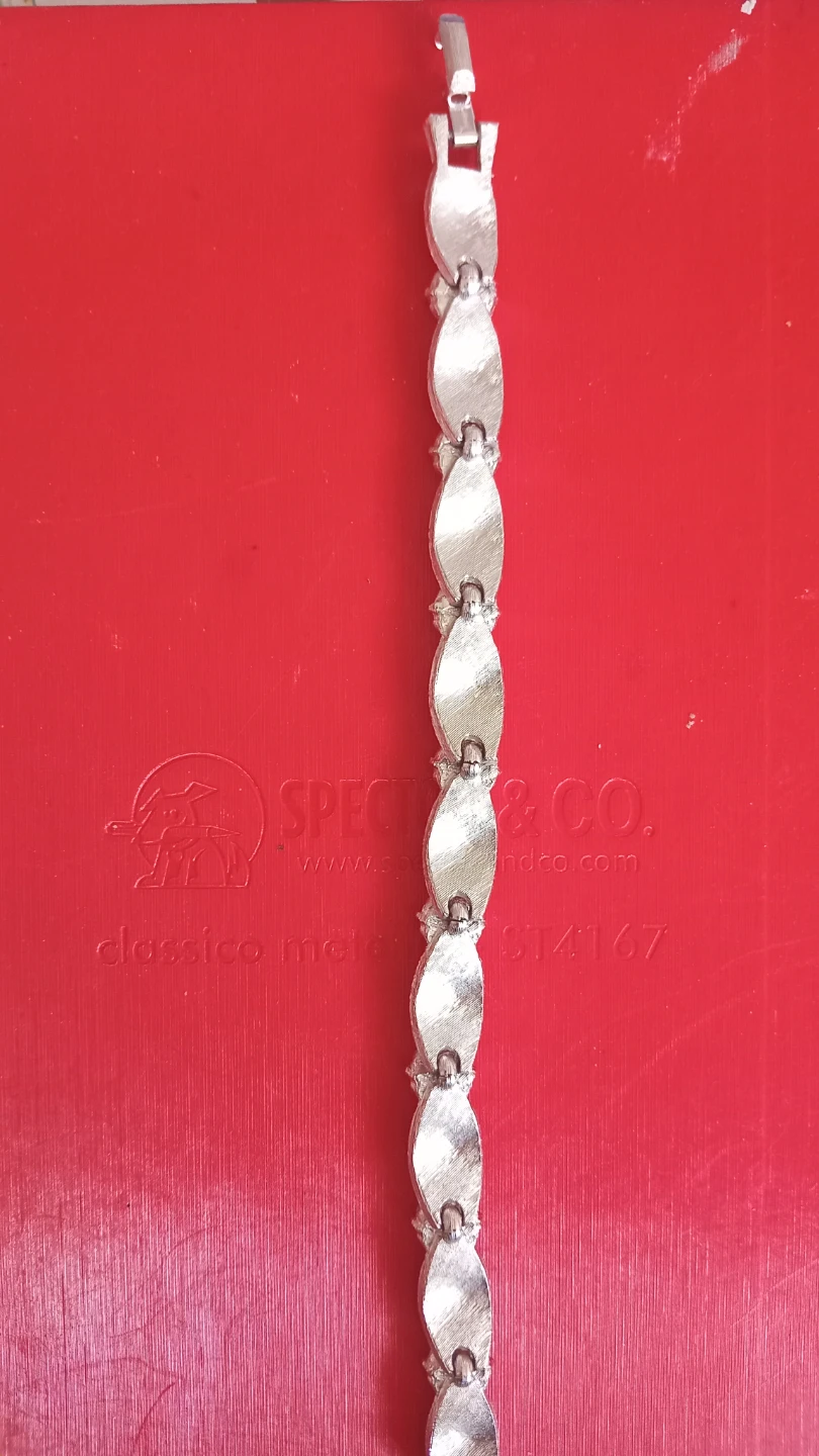Trifari Silver Tone Bracelet with Rhinestones - photo 4