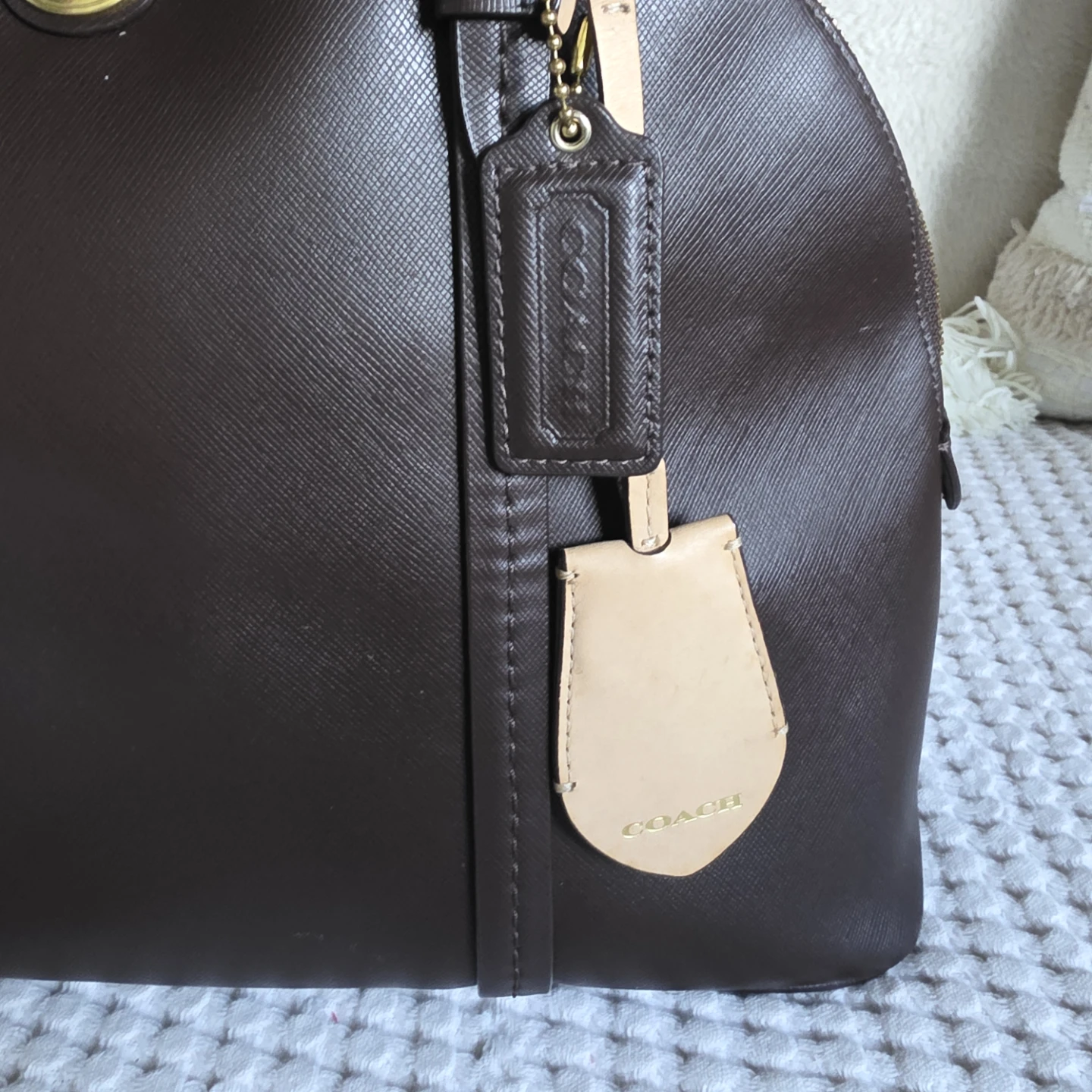 Brown Coach Leather Satchel Handbag - photo 3