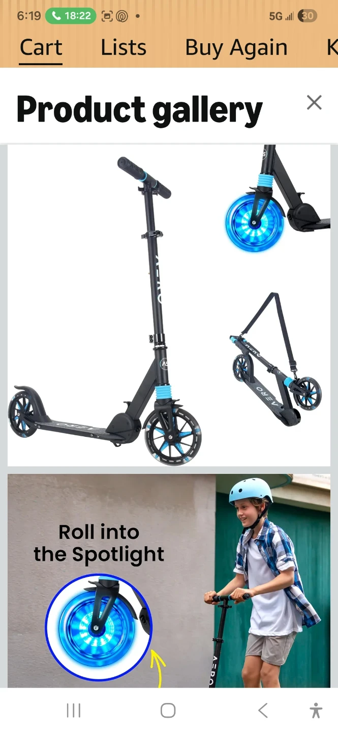 AERO A8 Scooter with Front Suspension and Lights