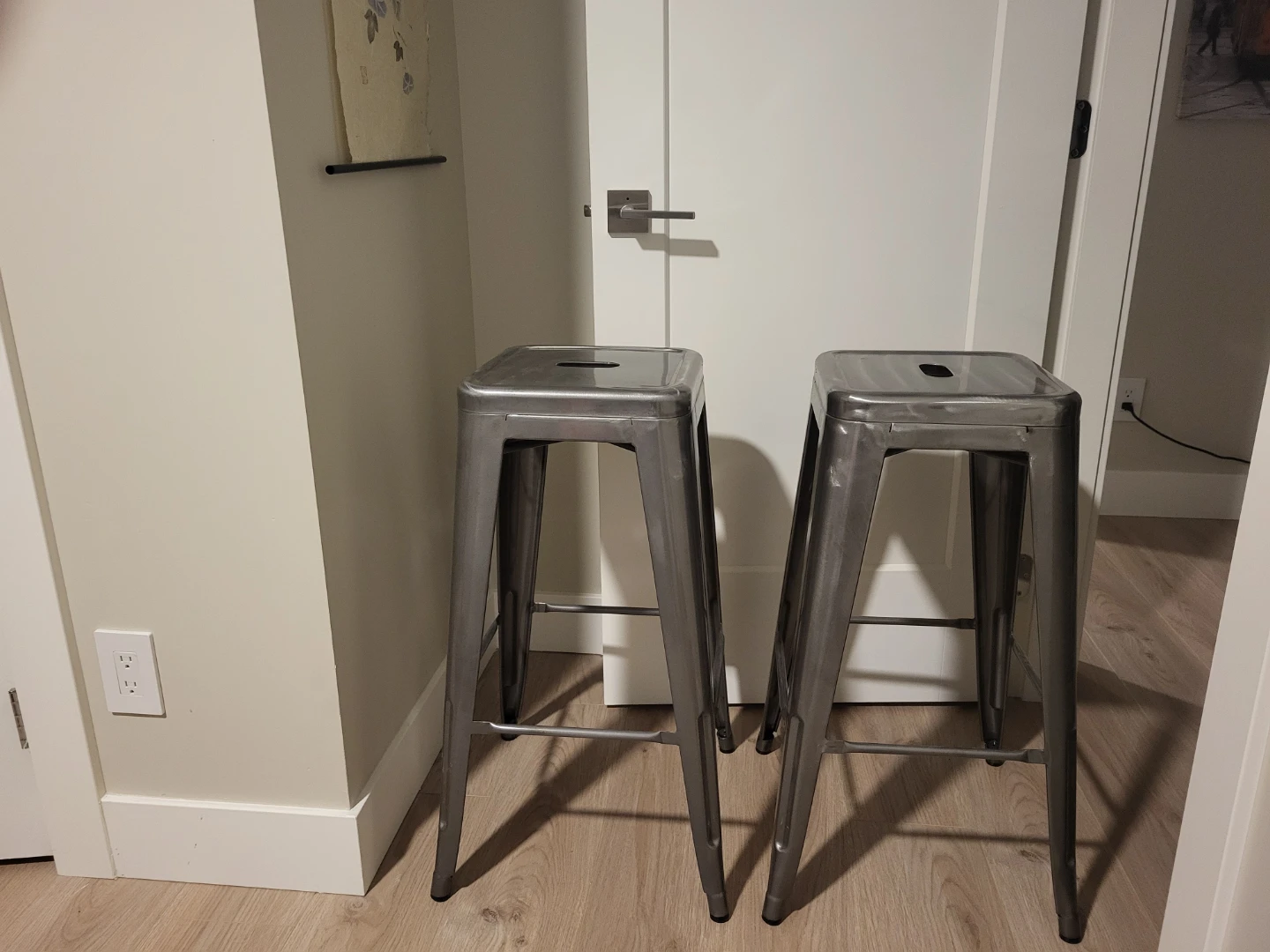 Set of 2 Metal Bar Stools - photo 2