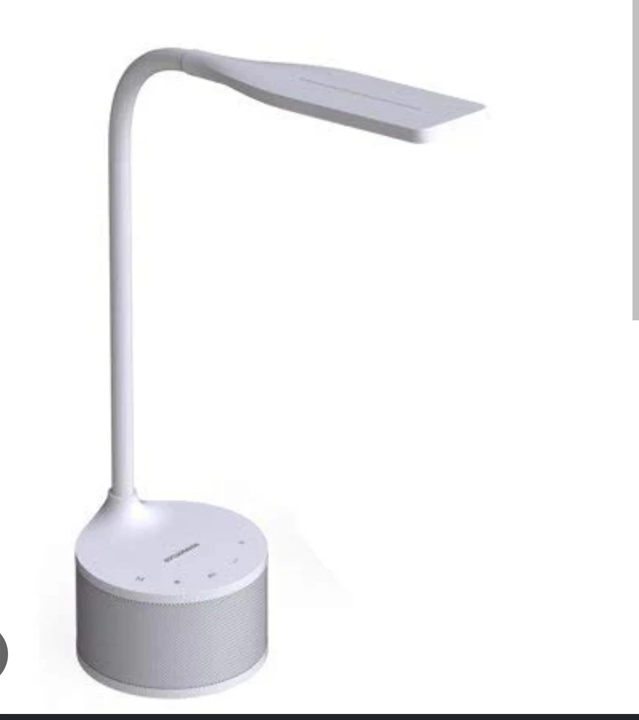 Sylvania White LED Desk Lamp with Bluetooth Speaker