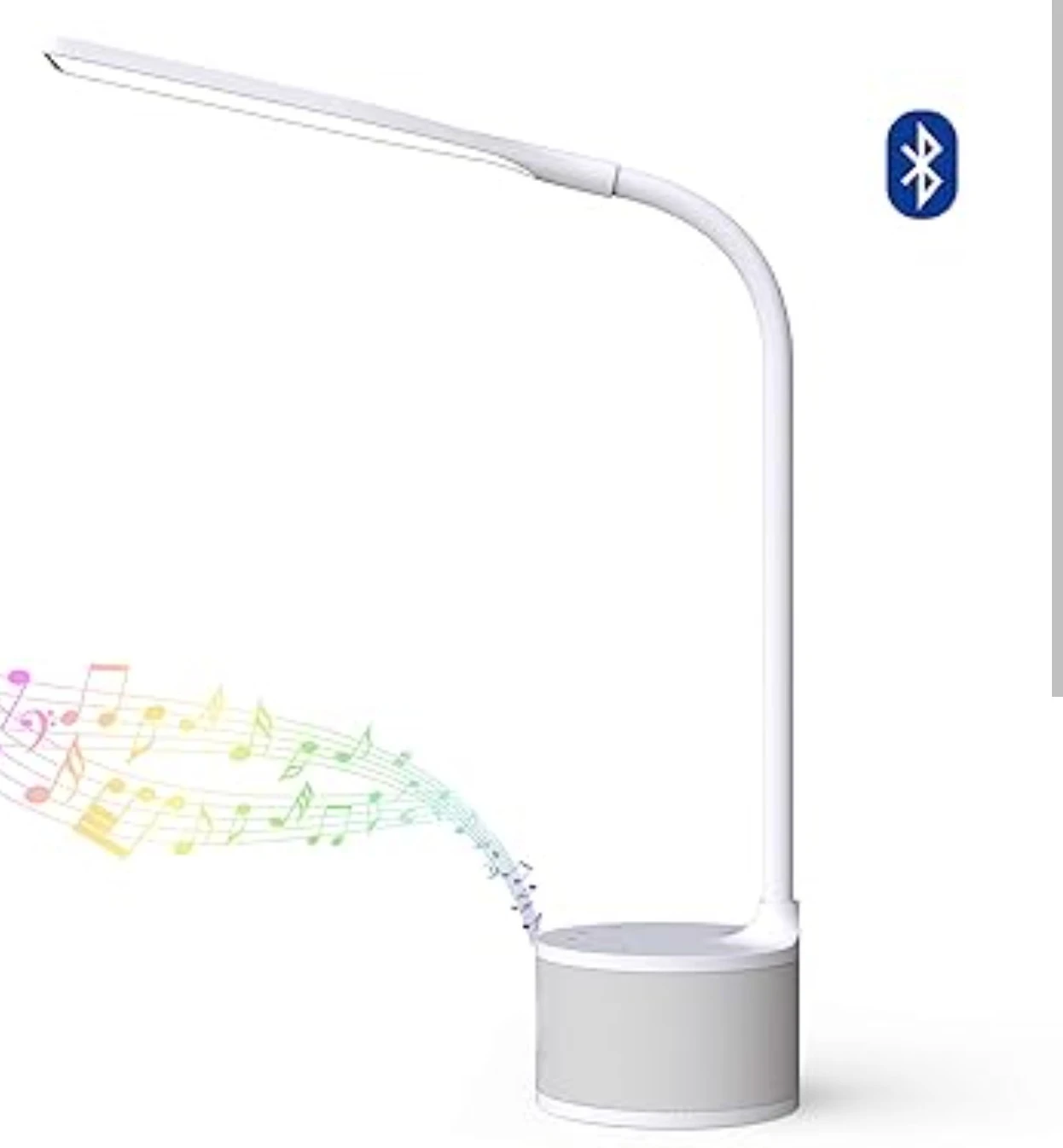 Sylvania White LED Desk Lamp with Bluetooth Speaker - photo 2