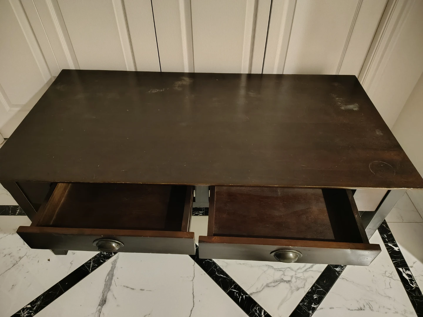 Dark Wood coffee table with 4 Drawers - photo 3