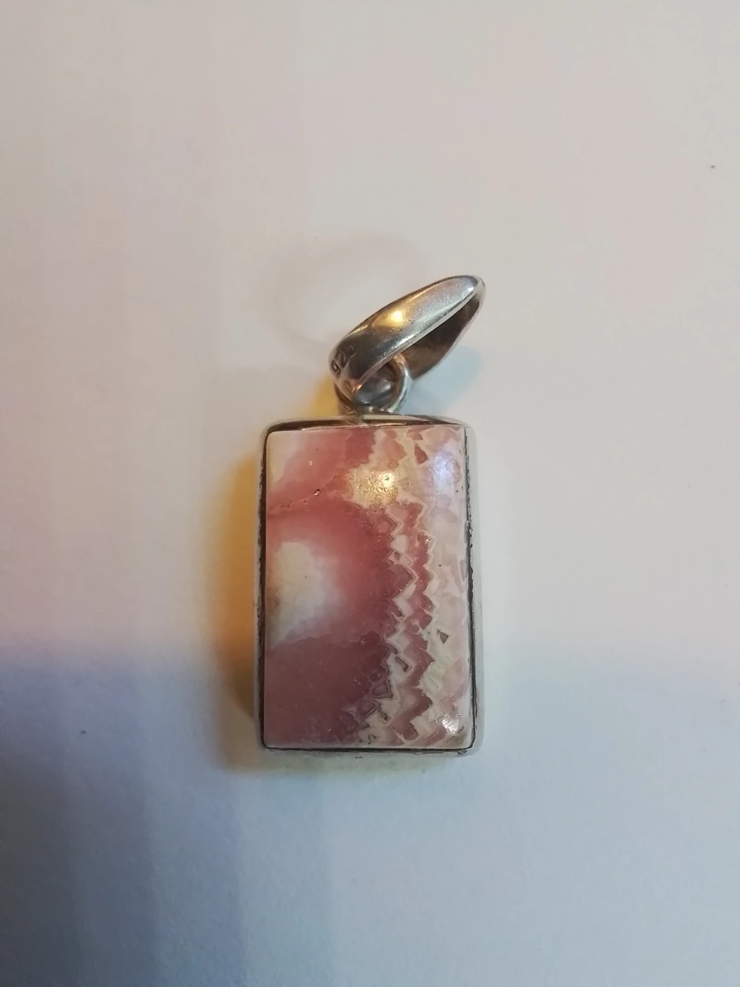 Rhodochrosite & Sterling Silver Pendant - photo 4
