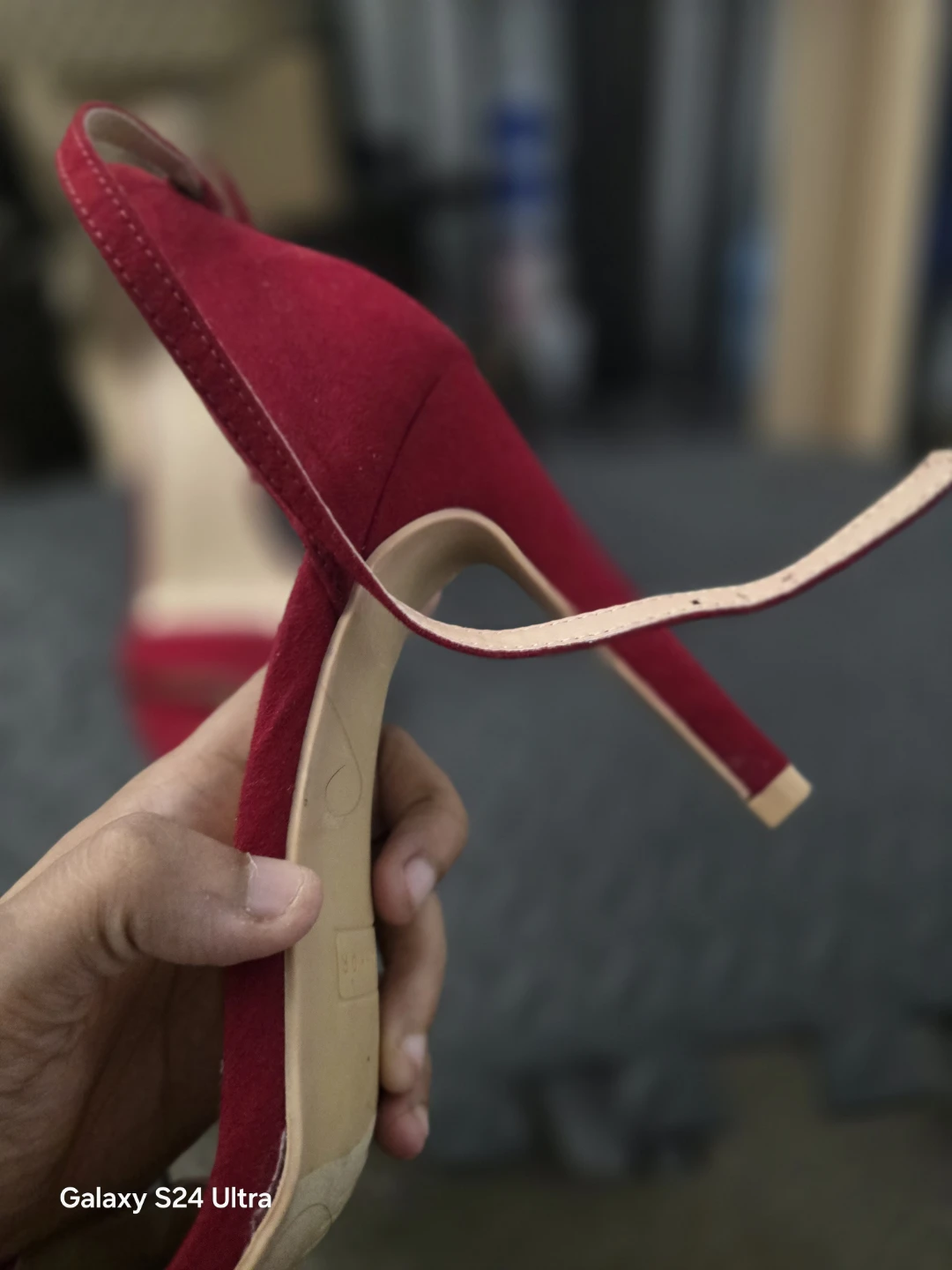 Metaphor Red Suede Heels - Size 9.5 - photo 5