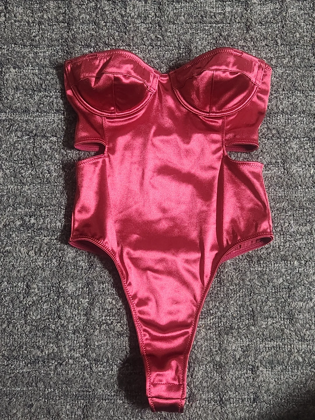 Out From Under Satin by Urban Outfitters Cutout Bodysuit XS - photo 2