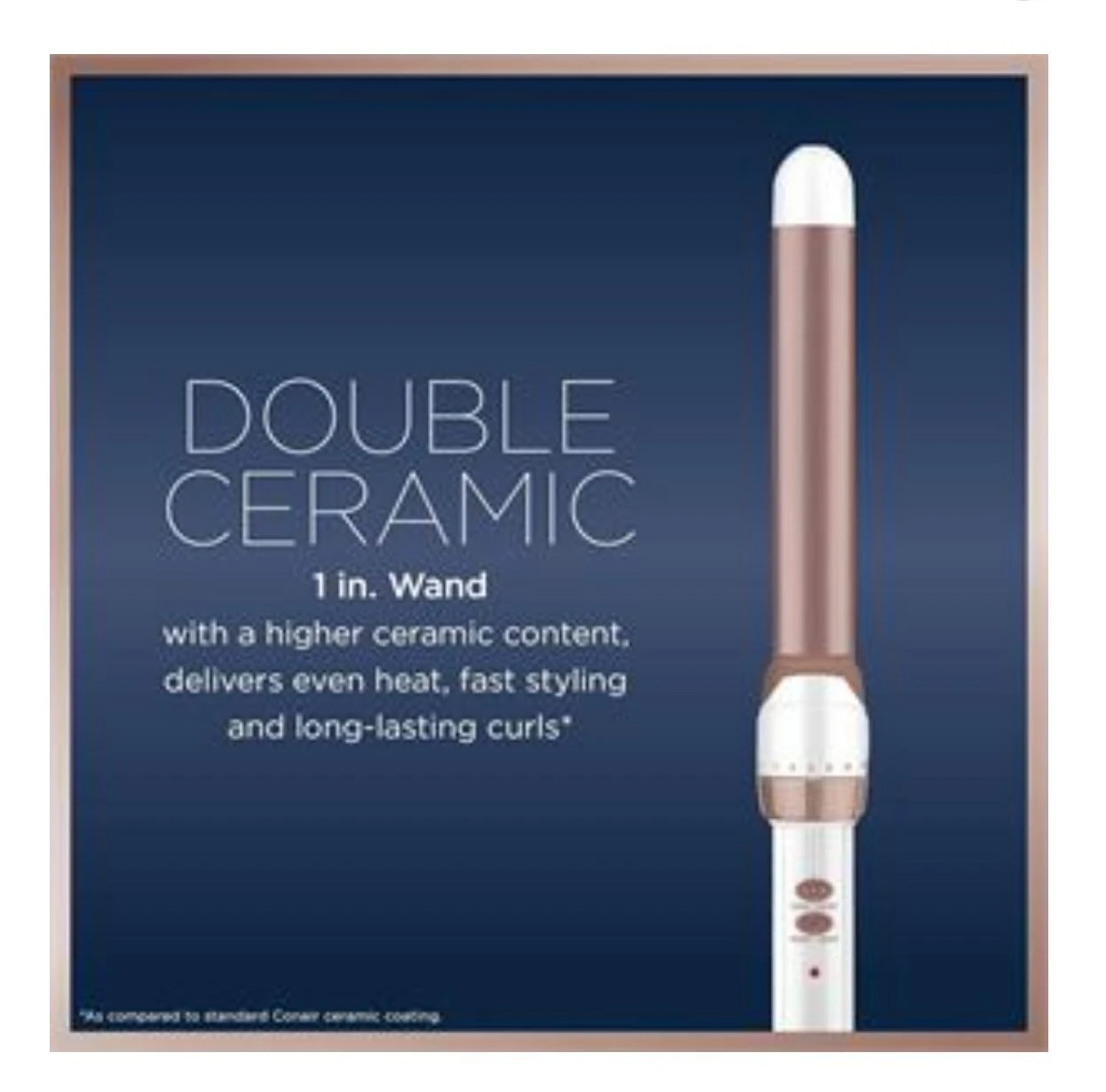 Conair Double Ceramic Curling Wand 1-inch White/Rose Gold - photo 2
