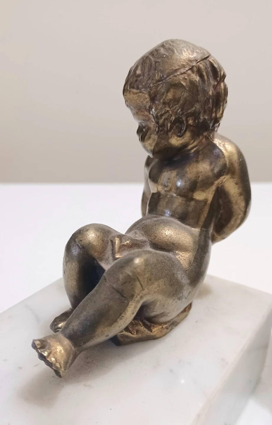 Vintage Bronze Cherub Bookends Set - photo 4