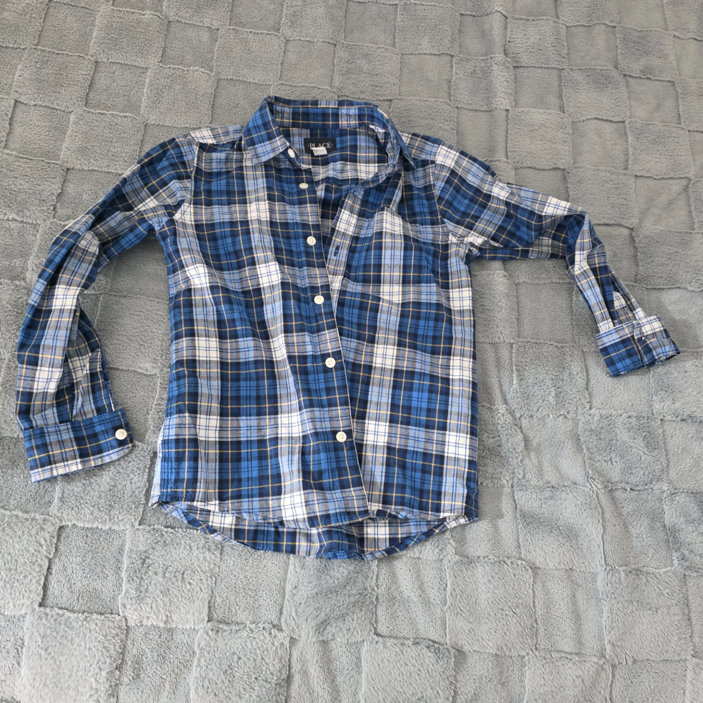The Children's Place Plaid Long Sleeve Button-Up Shirt
