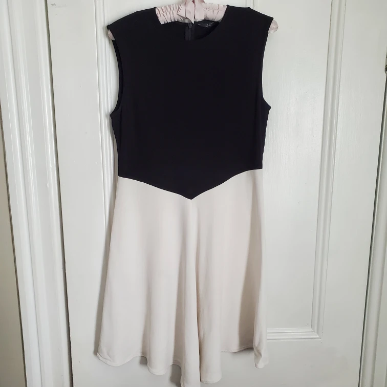 Zara Black and White Asymmetric Dress