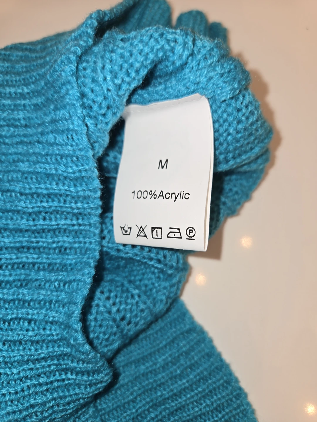 Teal Lightweight Cable Knit Sweater - photo 3