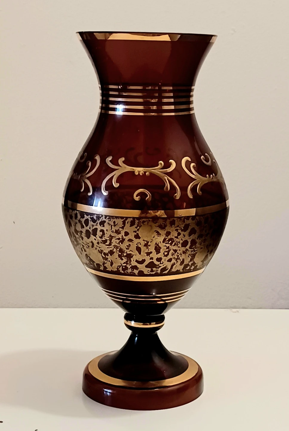 Vtg Italian Handmade Vecchia Murano Crystal Vase - photo 5