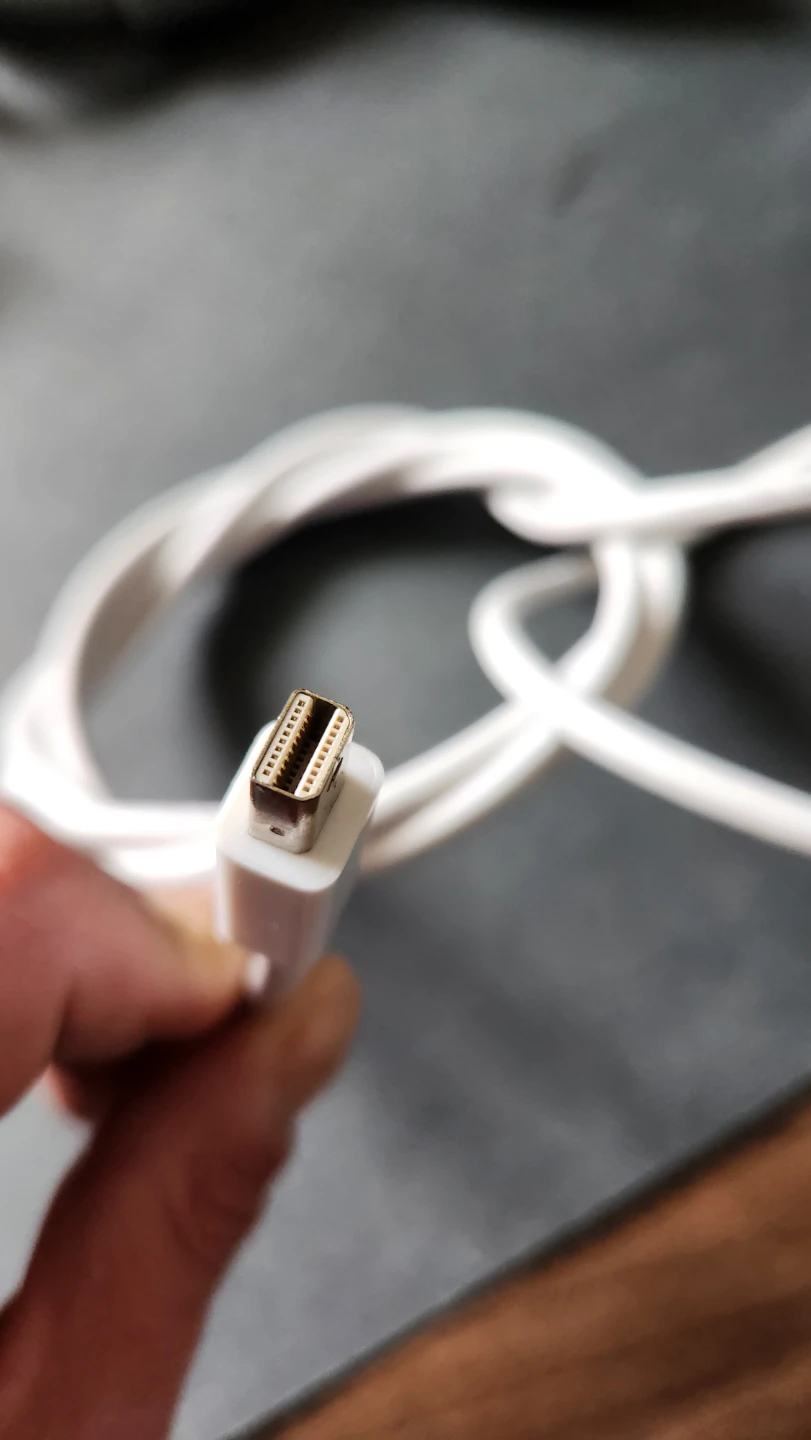 White Mini DisplayPort to HDMI Cable - male to male