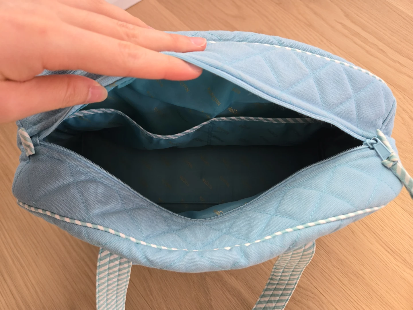 NaRaYa Tiffany Blue Handbag Purse Bag Ribbon Bow - photo 3