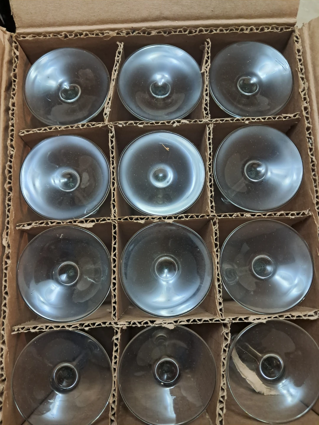 Set of 12 Champagne Flutes - Etched Glass