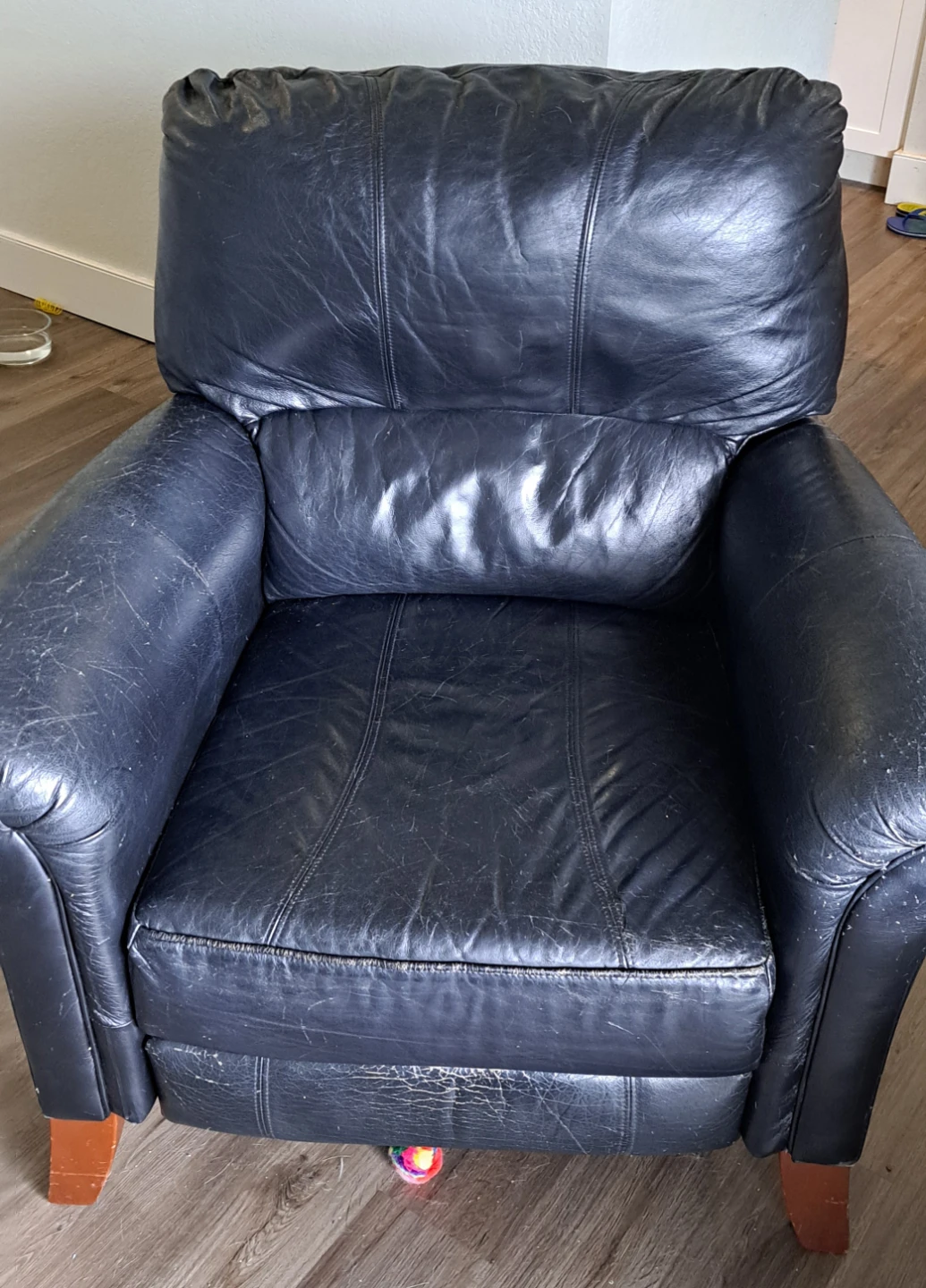 Black Leather Recliner Chair