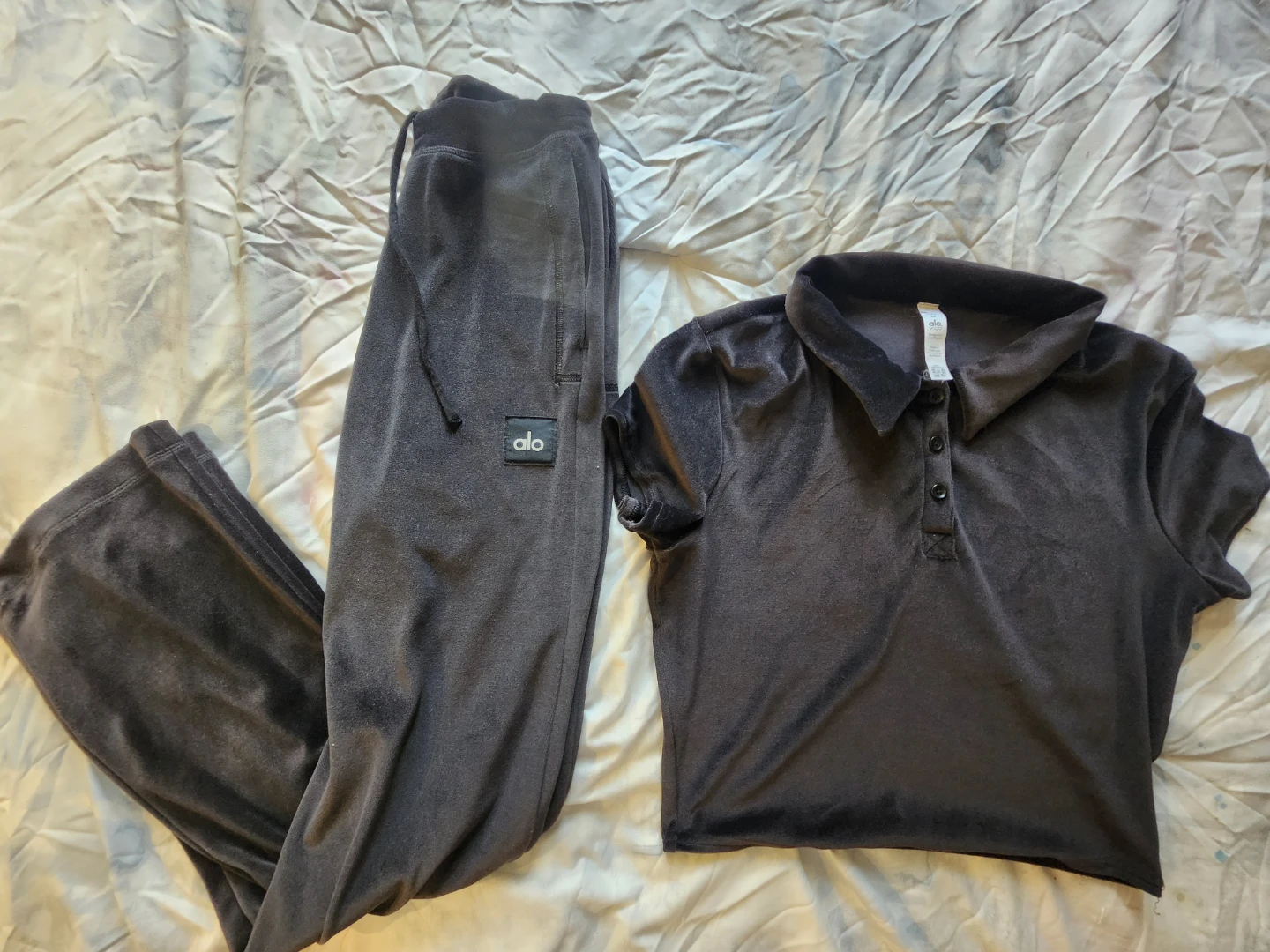 Alo Yoga Velour Tracksuit Set