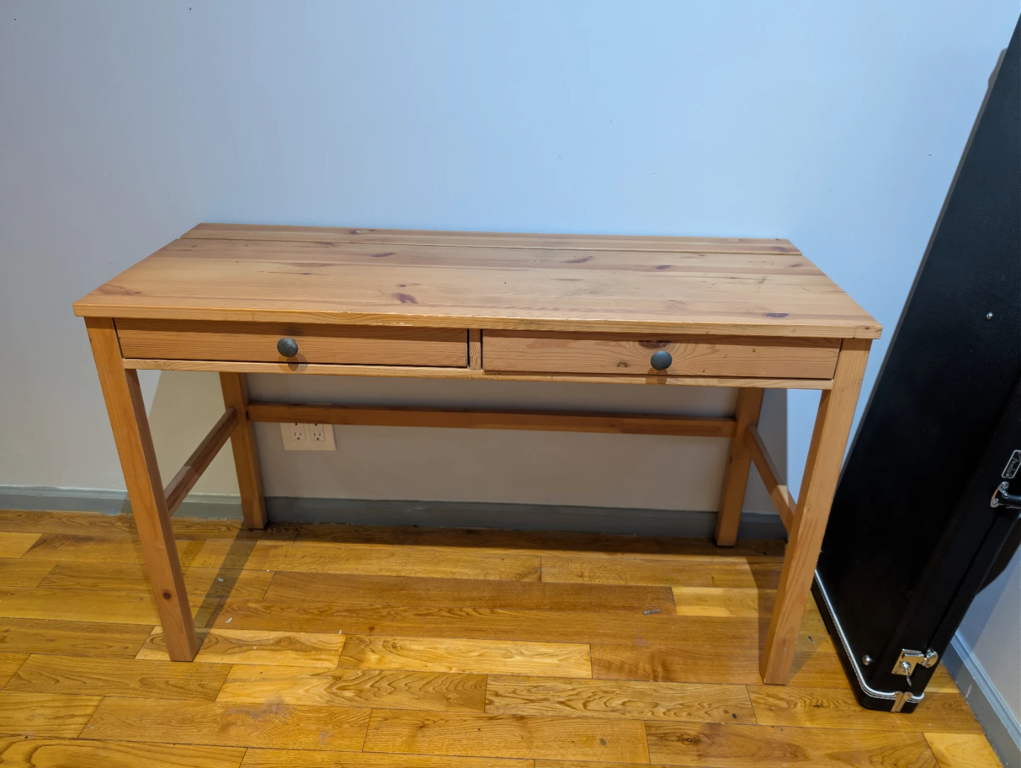 Wooden Desk with Two Drawers