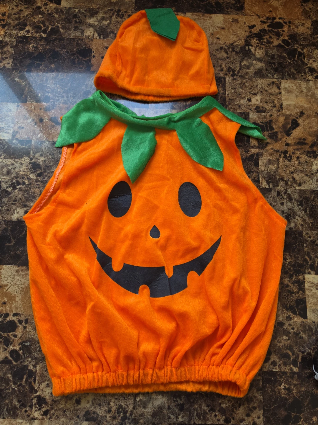 Brand New Baby Pumpkin Playsuit with Hood for Dress Up