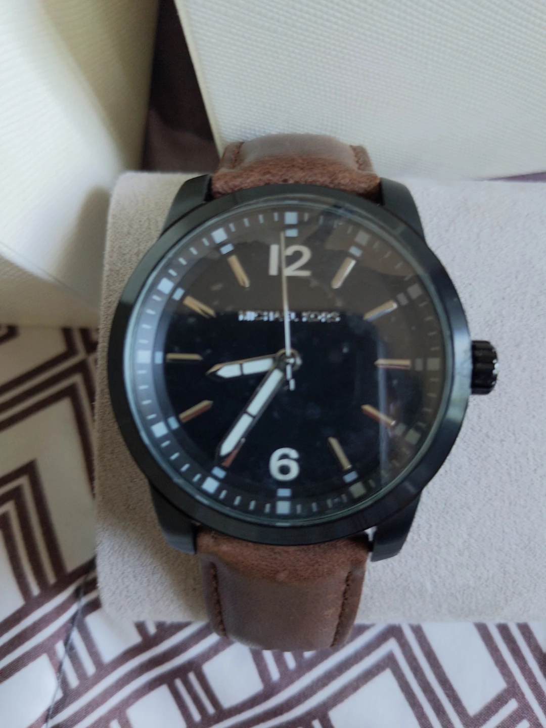 Brand New! Michael Kors Watch with Brown Leather Strap - photo 2
