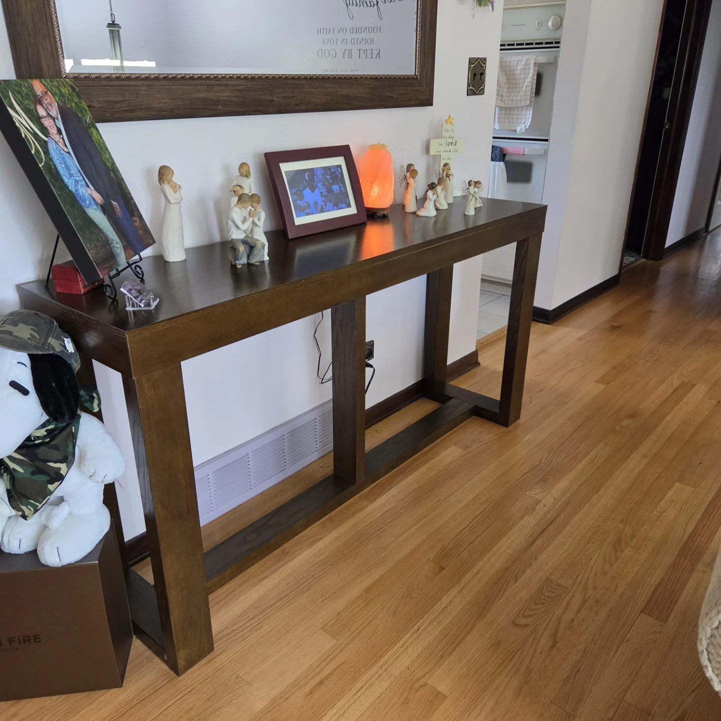 1 Wooden Console Table, 2 side tables and 1 large coffee table