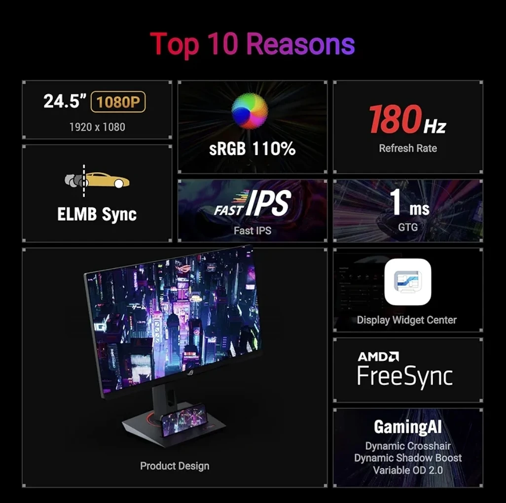 Asus Rog Strix 24.5" Gaming monitor - photo 3