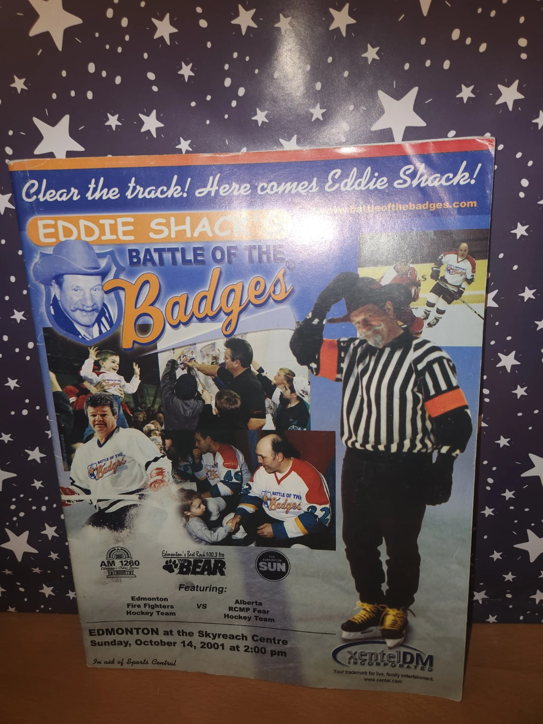 Eddie Shack "Battle of the Badges" Autographed Photo - photo 2