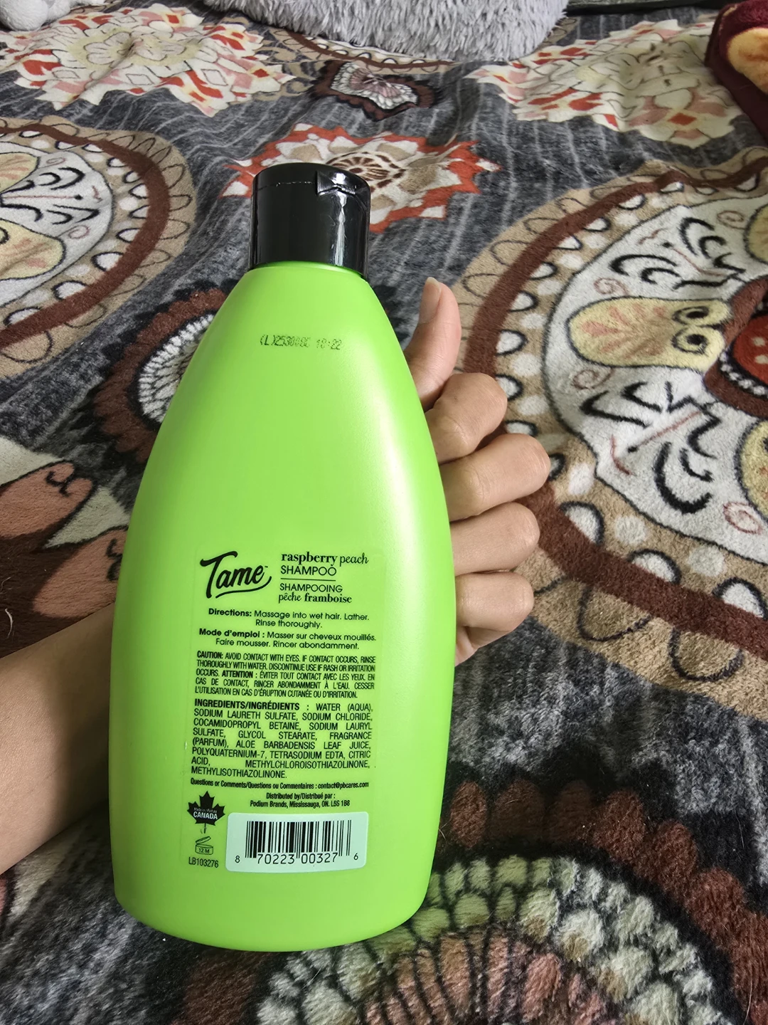 Tame Raspberry Peach Smoothing Shampoo 12 oz - photo 2