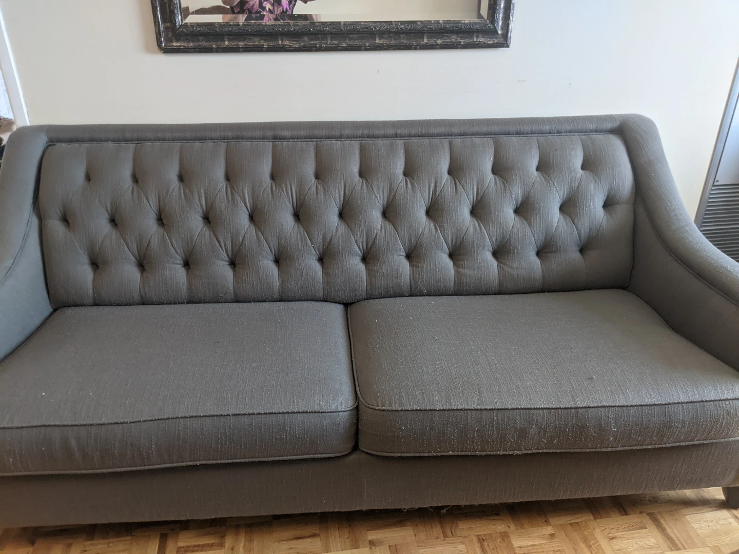 Grey Tufted Sofa