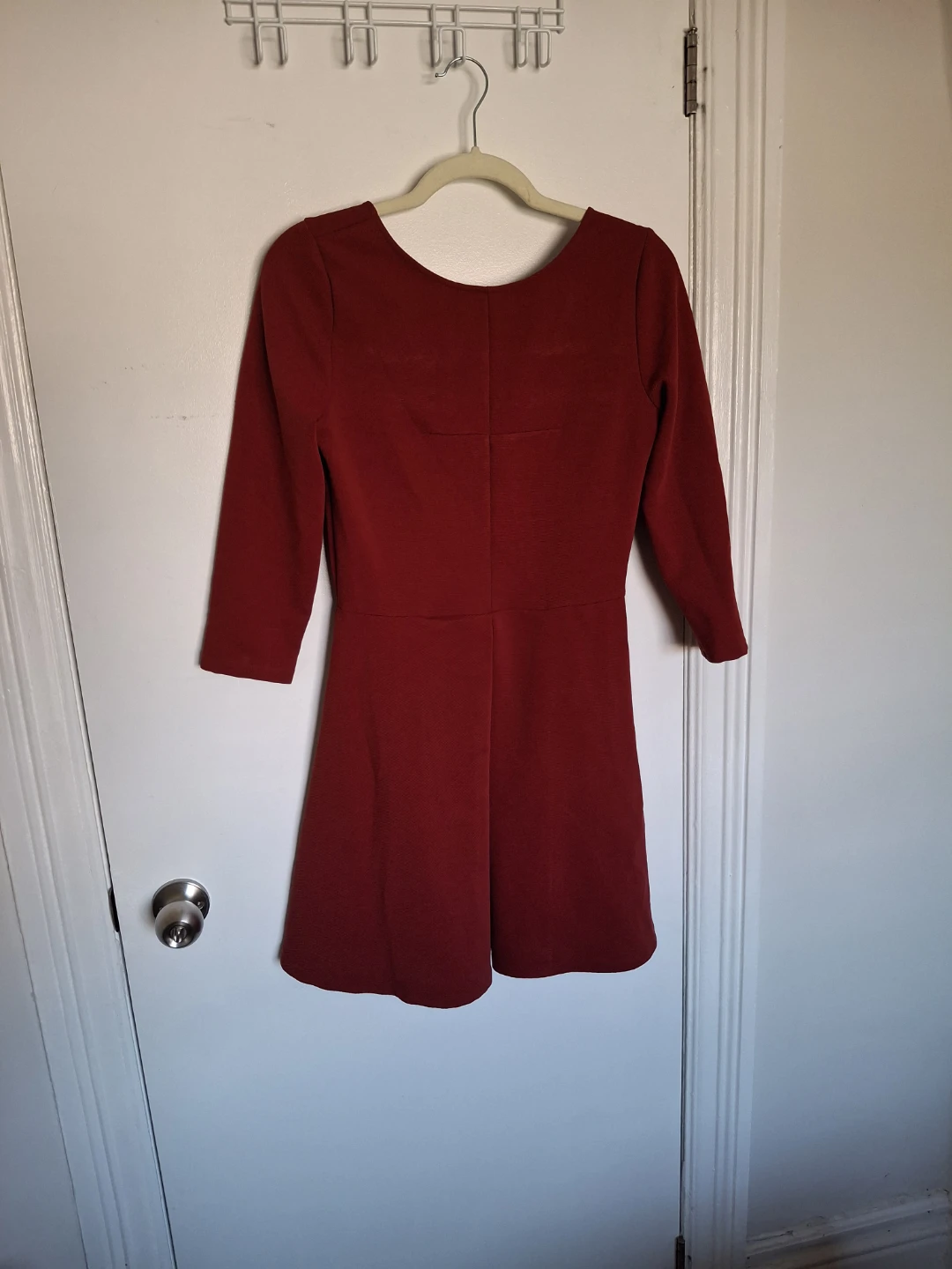 Pull & Bear Red Long Sleeve Dress - Size L