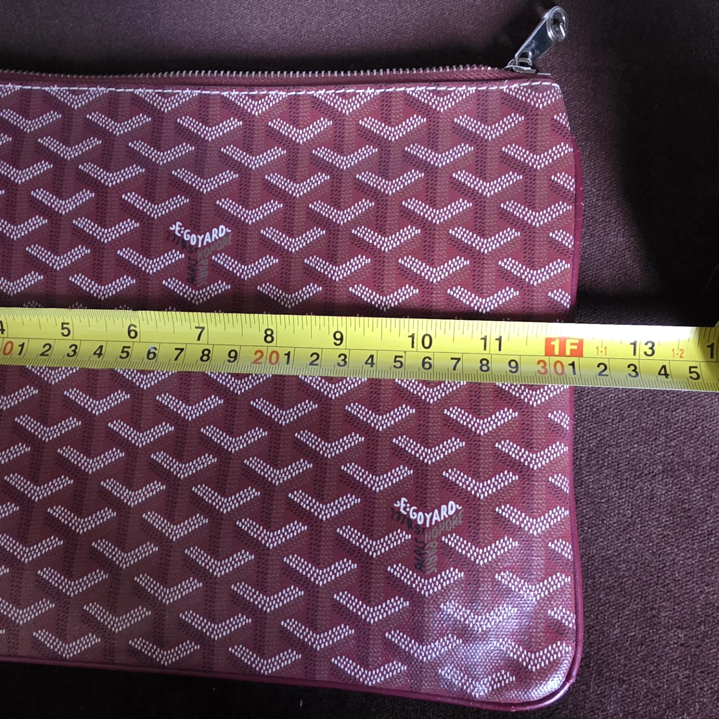 Goyard Burgundy Chevron Pouch - photo 5