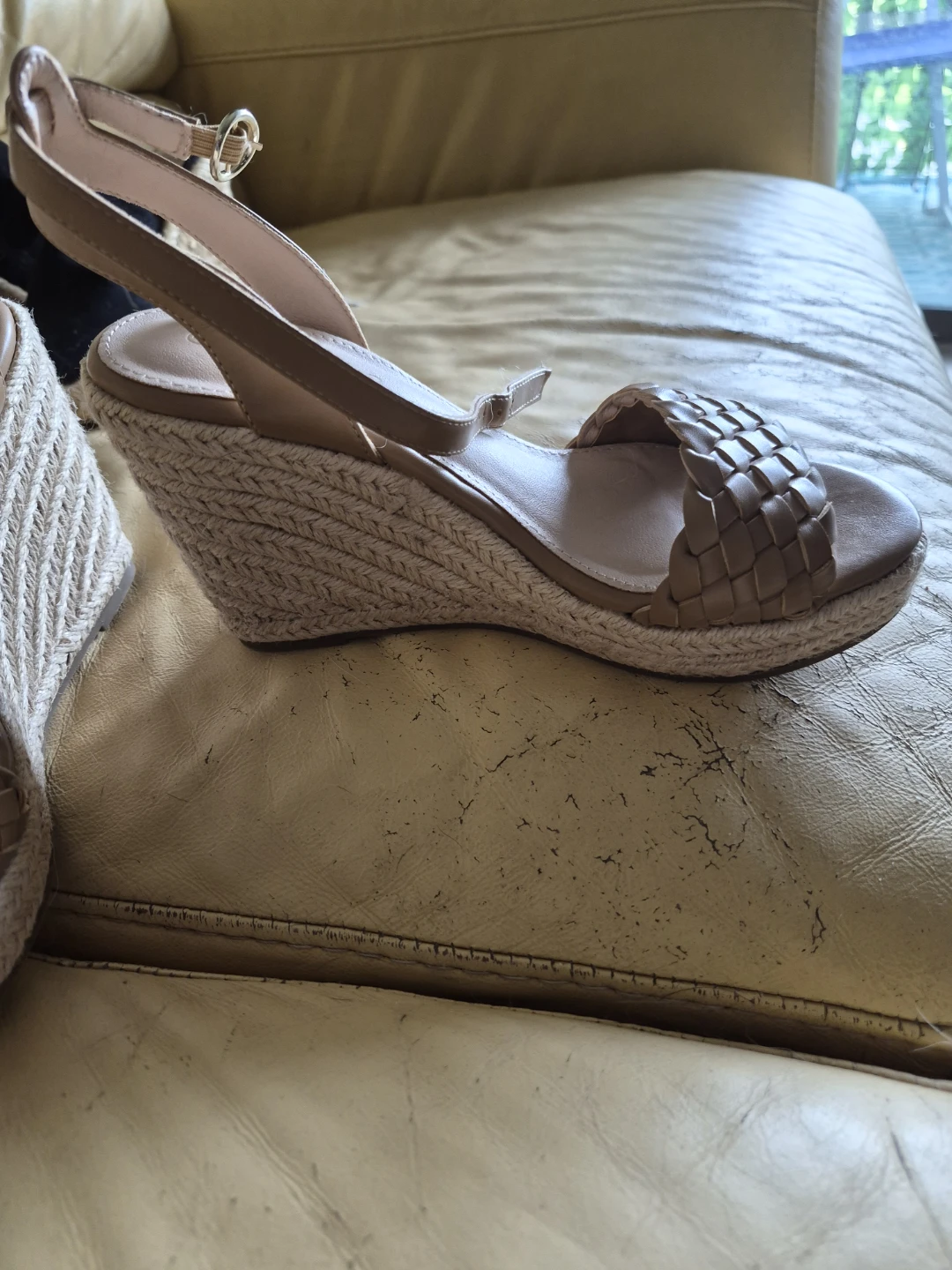 Contigo Women's Wedge Espadrille Sandals Tan Size 6