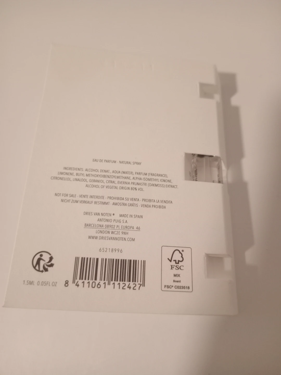 Dries Van Noten Bitter Splash Eau de Parfum Sample - photo 3