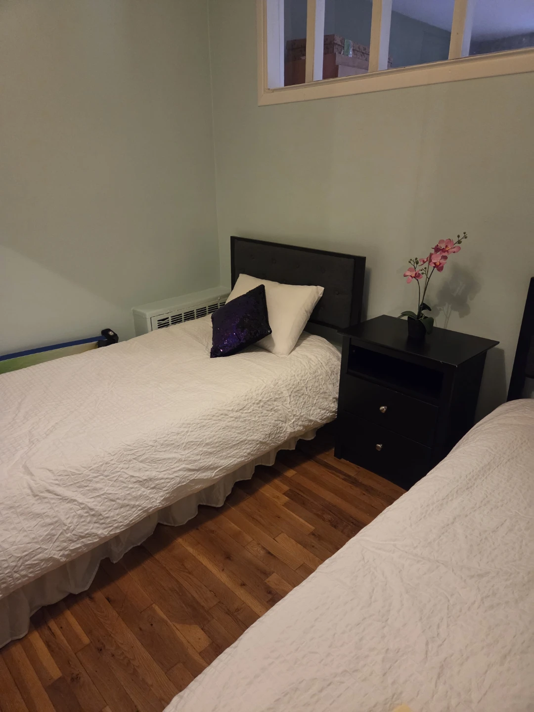 Black Nightstand with 2 Drawers - photo 3