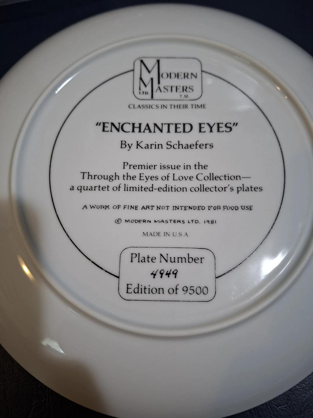 Enchanted Eyes Collector Plate by Karin Schaefers - photo 2