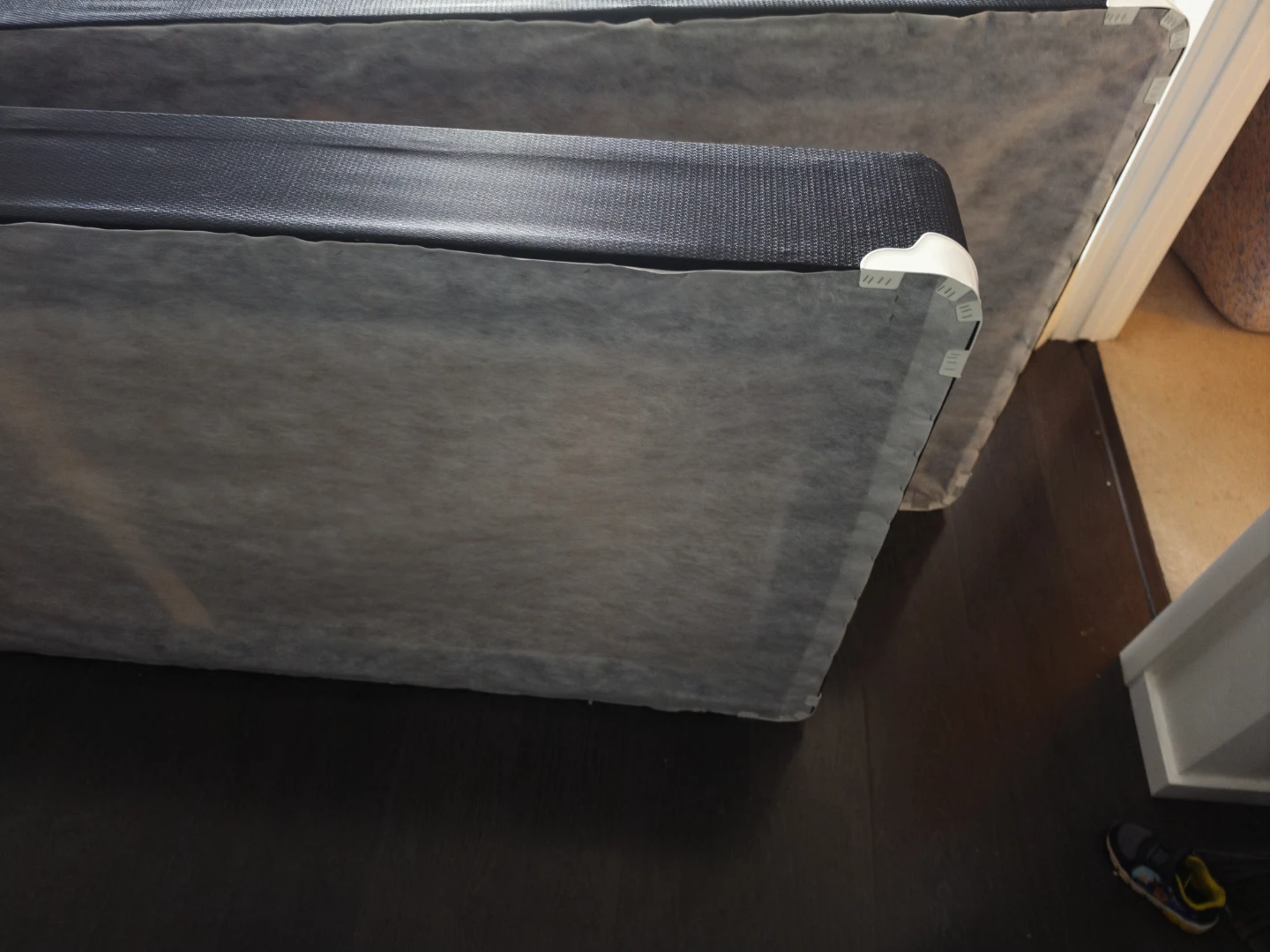 KING SIZE Grey Upholstered Headboard Bed Frame - photo 3