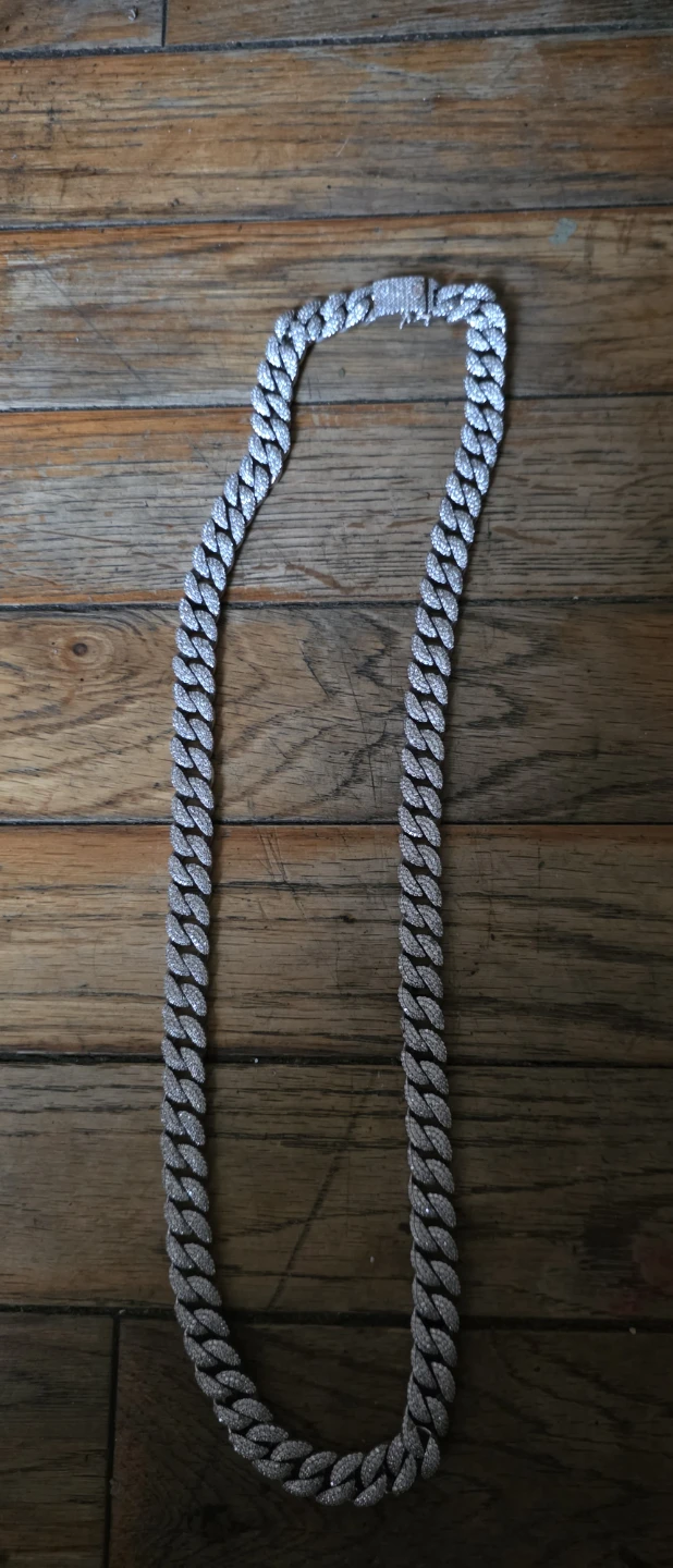 Cuban Link Chain Necklace solid sterling silver  about 150 grams