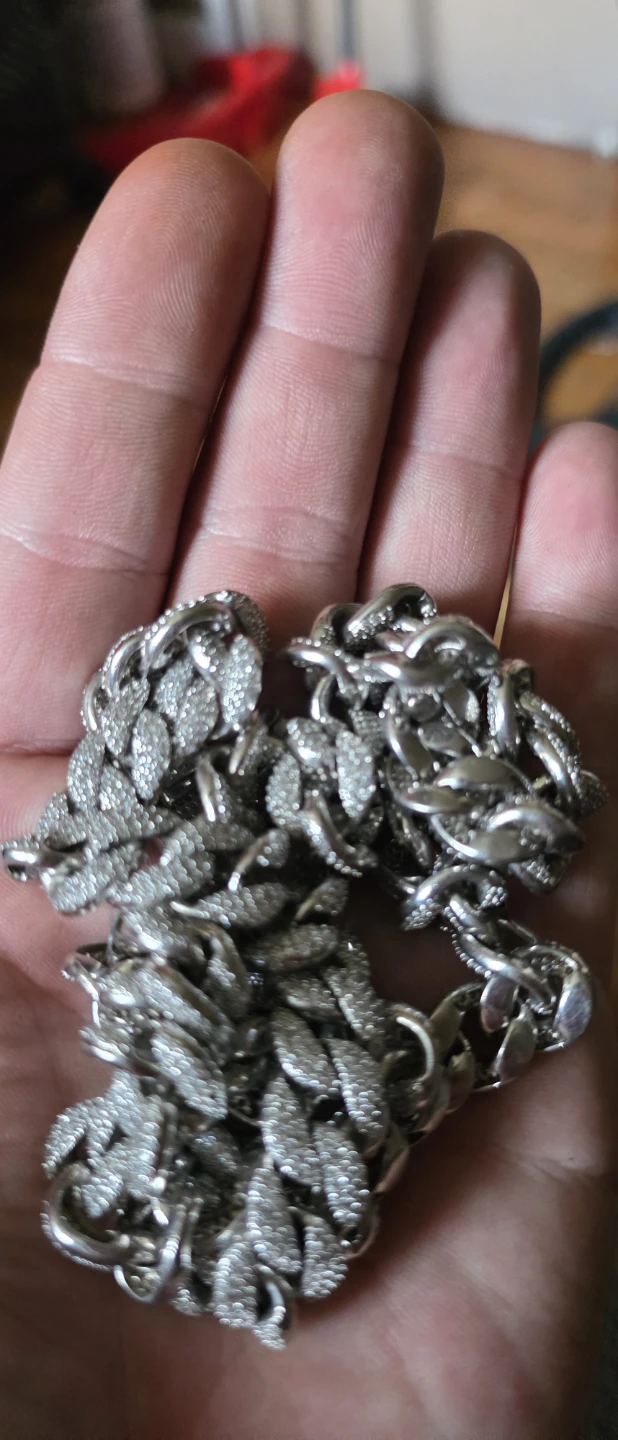 Cuban Link Chain Necklace solid sterling silver  about 150 grams - photo 2