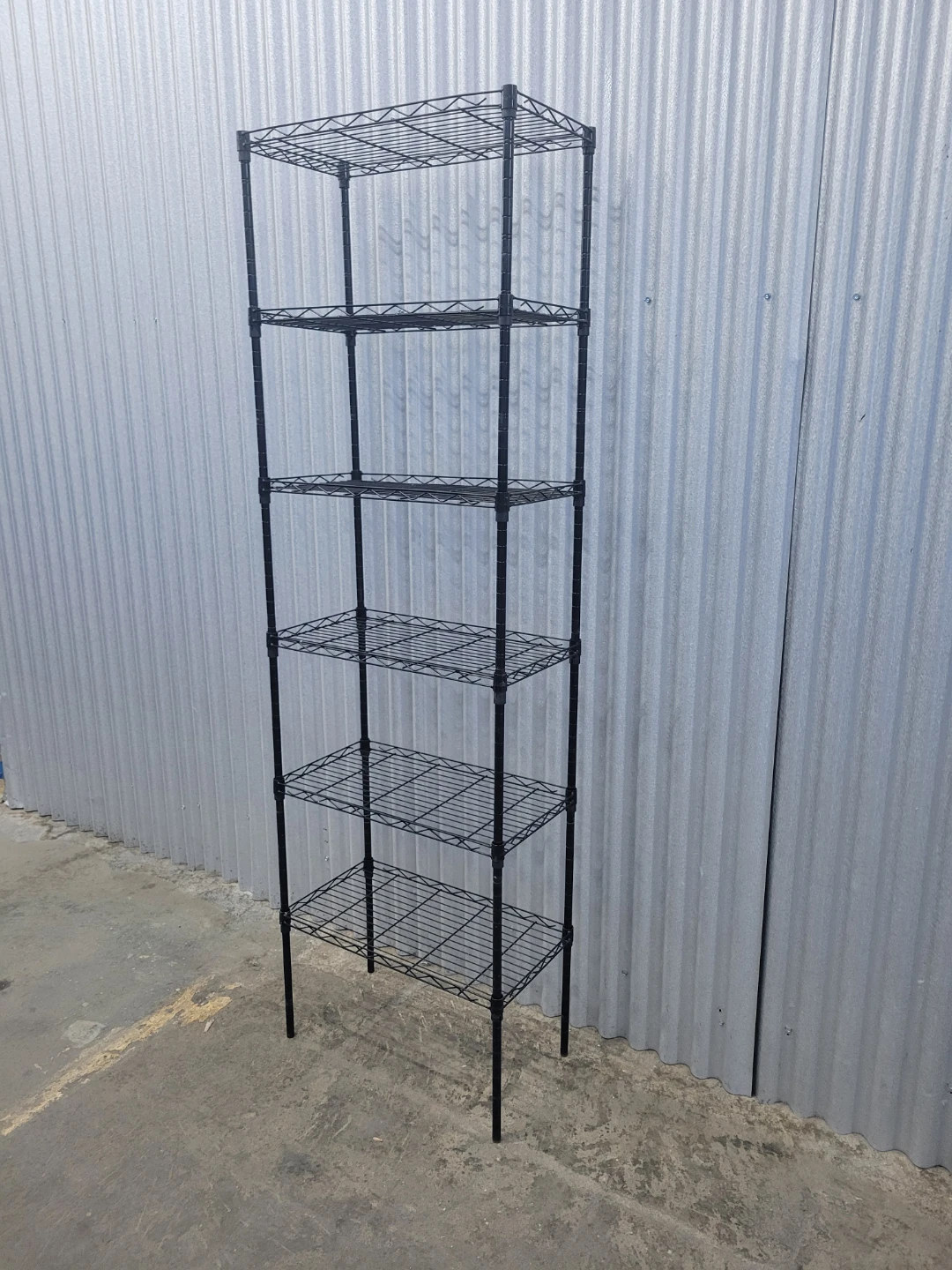 Black 6-Tier Wire Shelving Unit - photo 2