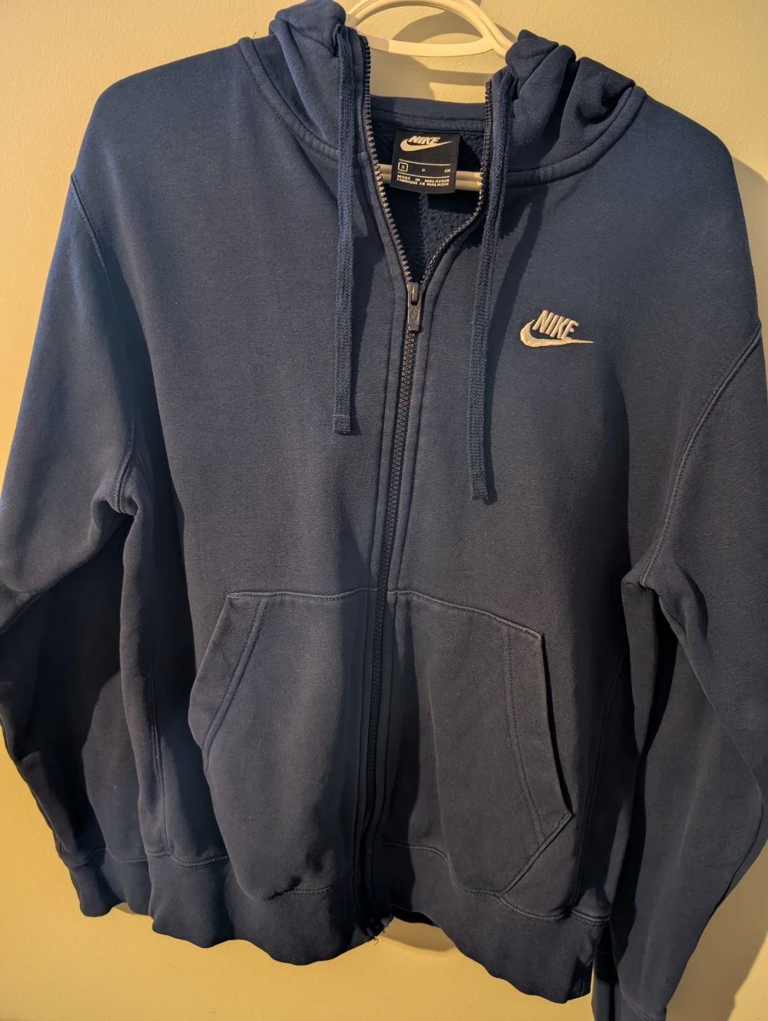 Nike Navy Blue Full Zip Hoodie - Size S