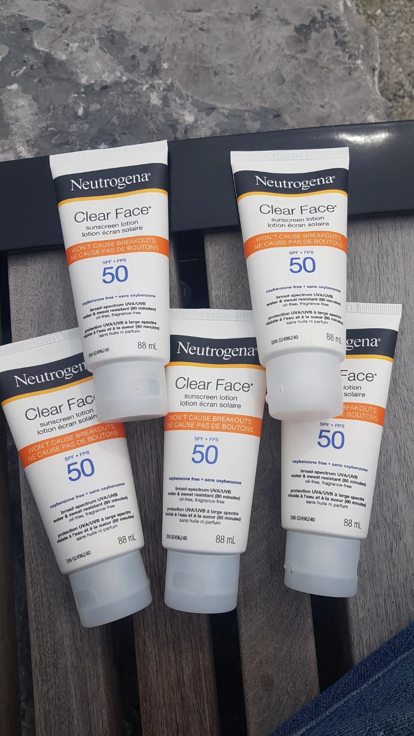 Neutragena SPF 50 clear skin sunscreen