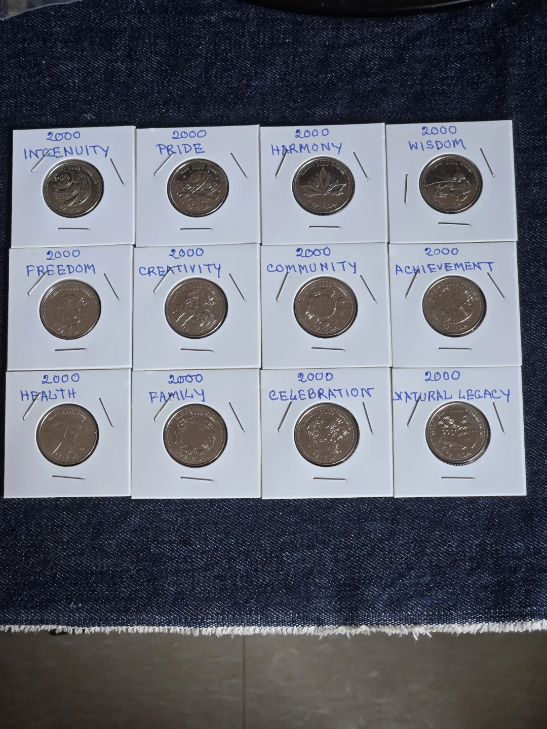2000 Canadian Millennium Quarter - 12 Coin Set