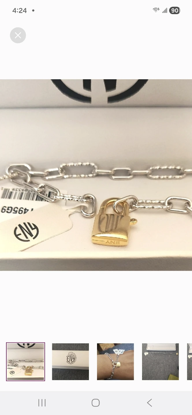 NWT -  ENY (EFFY NY) Lock Charm Bracelet
