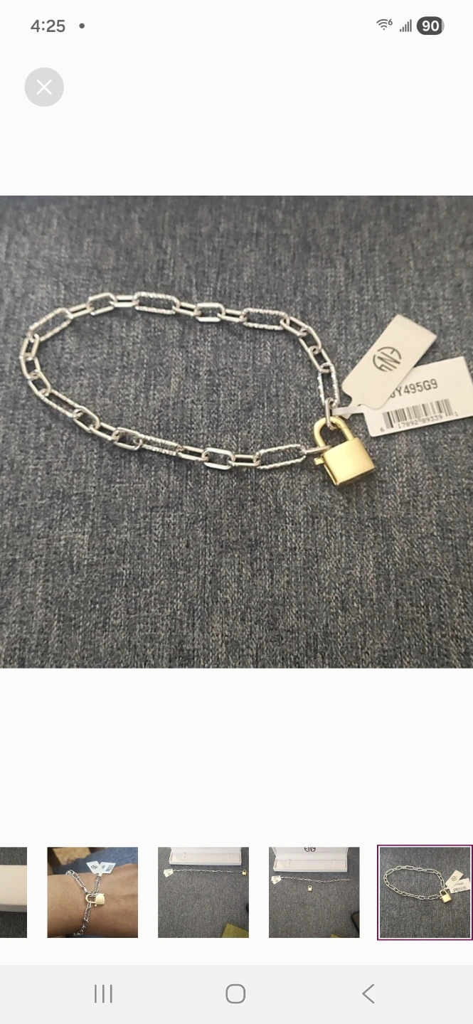 NWT -  ENY (EFFY NY) Lock Charm Bracelet - photo 2