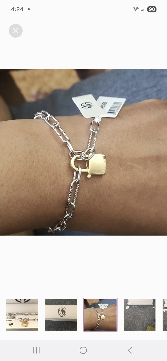 NWT -  ENY (EFFY NY) Lock Charm Bracelet - photo 3