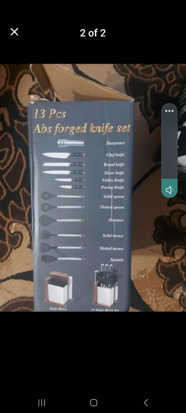13 Pcs Abs Forged Knife Set with Sharpener