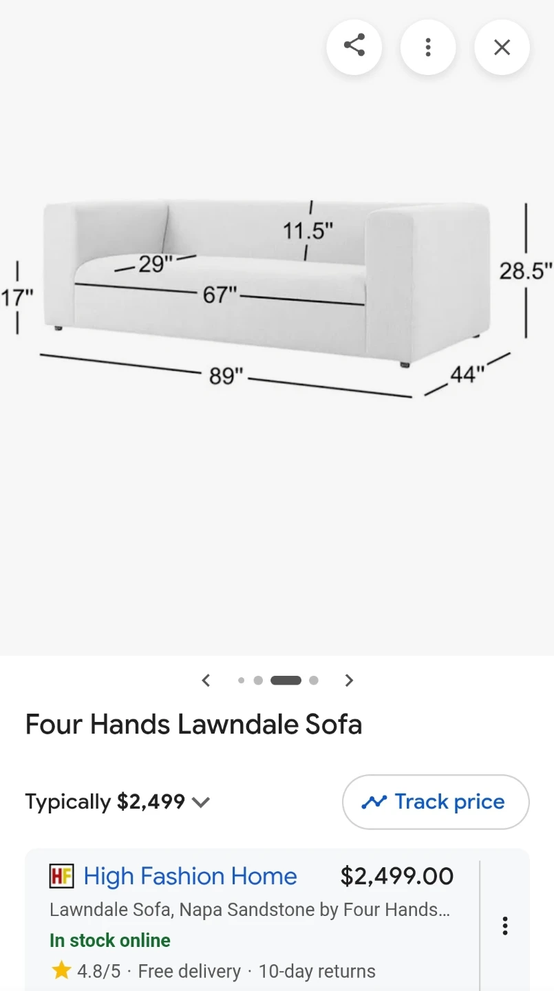 Four Hands Lawndale Sofa - photo 2