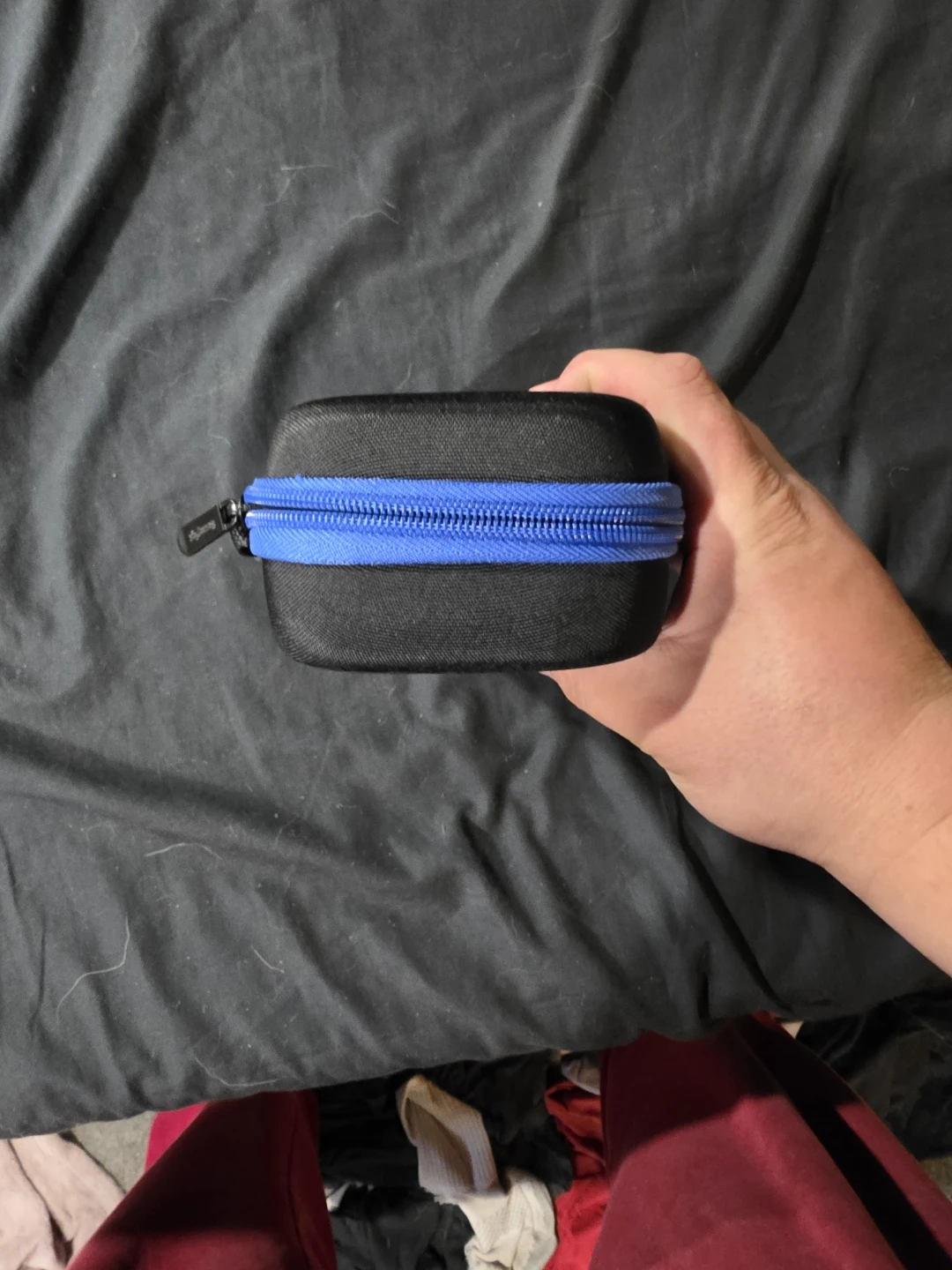 Black Nintendo Switch Lite Carrying Case with Blue Zipper - photo 3